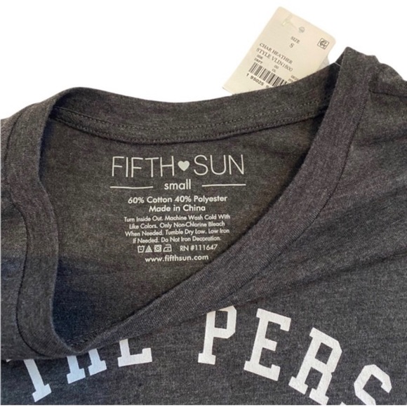 Fifth Sun Women’s Charcoal Gray Pet Person T-Shirt, Size Small - Picture 6 of 6